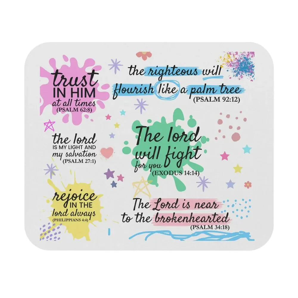 Christian Scripture Verses Mouse Pad | Inspirational Bible Quotes, Psalm & Exod